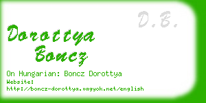 dorottya boncz business card